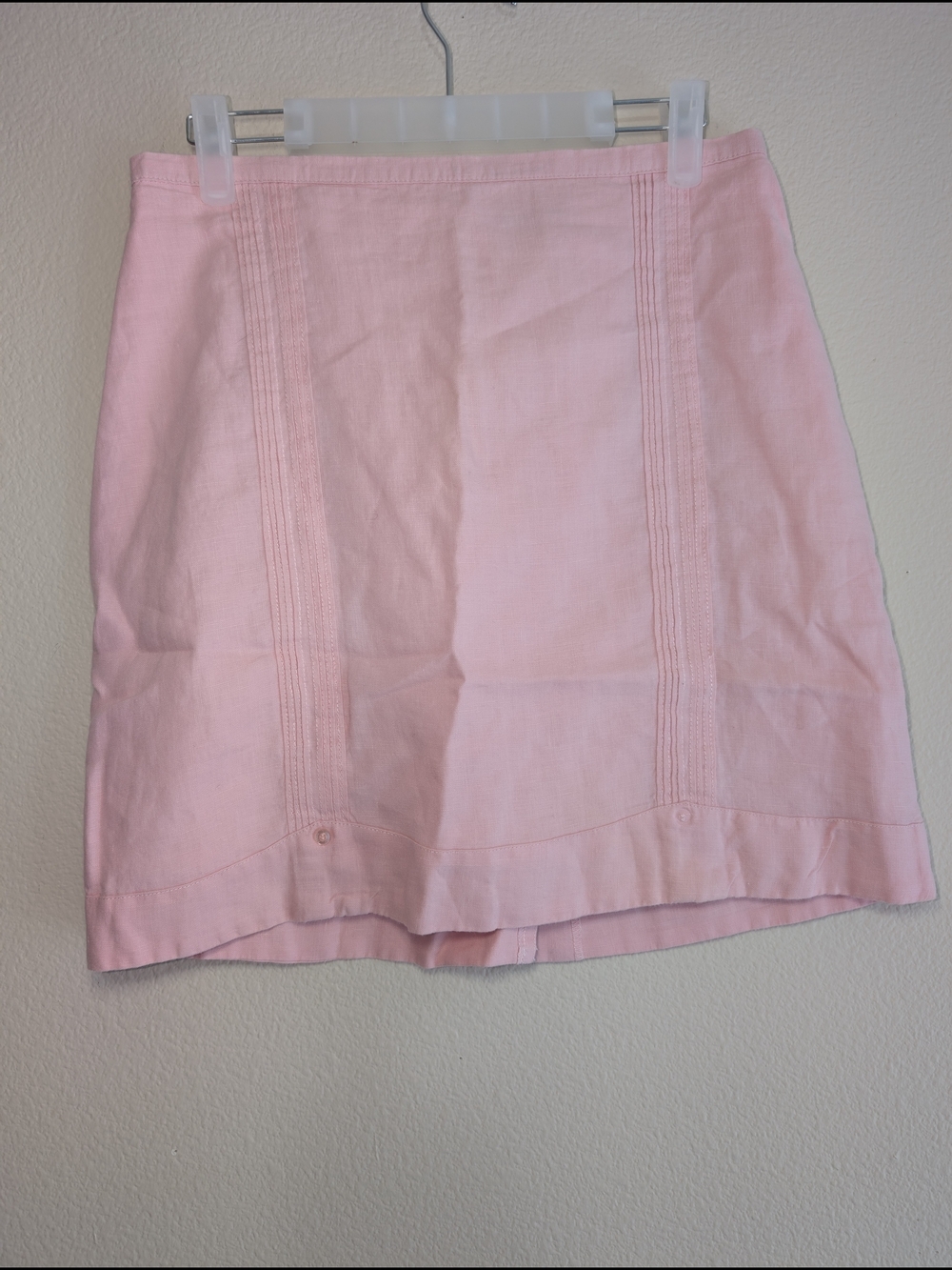 Vintage Renato Pink Linen Blend A-Line Skirt Women's Size Small
